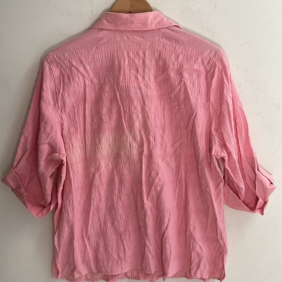 (BN38) Lot of 3 Dress barn button front roll tab 1/4 sleeves tops, NWT - Picture 4 of 12